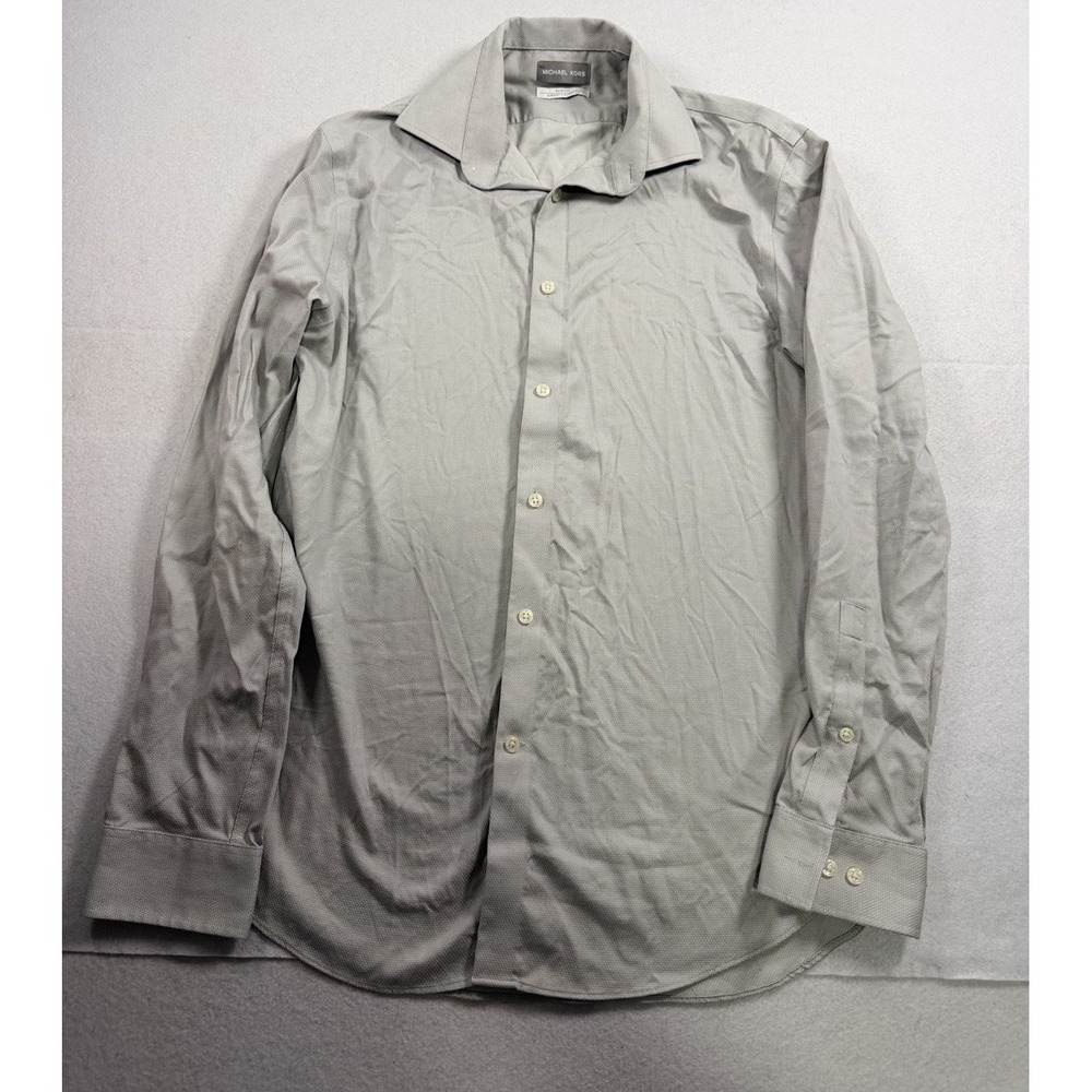 Michael Kors Dress Shirt Designer Slim Fit Stretch Mens M 32/33 15 1/2